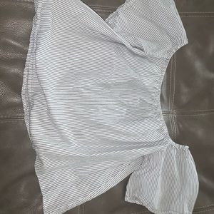 striped, off the shoulders top from Express